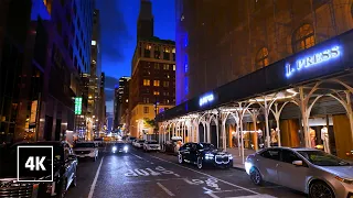 I ❤️ NY - Walks and the City, Park Avenue at Night, Walking Tour 4K