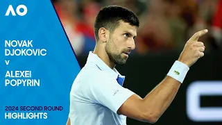 Novak Djokovic v Alexei Popyrin Highlights | Australian Open 2024 Second Round