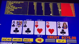 High limit video poker from palace station