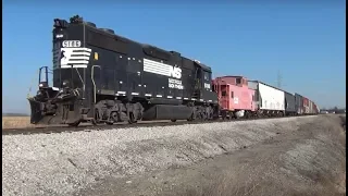 NS GP38-2 Highhood with caboose Norfolk Southern