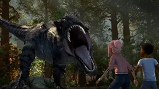 Tyrannosaurus Rex on remote control/Tyrannosaurus Rex scene/Jurassic World :Camp Cretaceous season 5