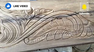 I am back with a new bed panel design #carving #woodworking #design