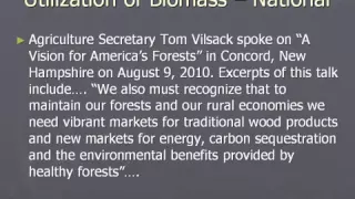 Biomass Utilization: A Tool for Forest Restoration