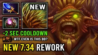 NEW 7.34 Bristleback Rework Max Stack Quill Spray 2 Sec Cooldown Unlimited Skill Spam Dota 2