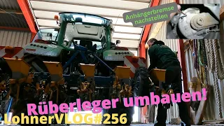 LohnerVLOG#256 Rübenleger Kleine Unicorn 3 umbauen I Autoanhängerbremse (auch Wohnwagen) einstellen