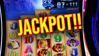 INCREDIBLE JACKPOT HANDPAY OVER 100 FREE GAMES! ON BUFFALO DIAMOND SLOT MACHINE IN LAS VEGAS CASINO!