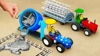 Diy tractor making mini High Power Concrete Mixer | diy mini Concrete House Construction | HP Mini