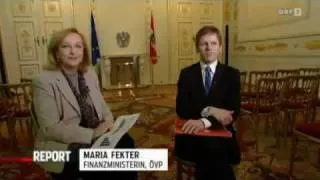 Neue Weisheiten von Finanzministerin Maria Fekter