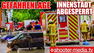⚠️  GEFAHRENLAGE: GROSSEINSATZ - INNENSTADT ABGESPERRT  ⚠️ | 🚒  Feuerwehren & Polizei aktiv  🚒