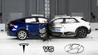 Hyundai Ionic 5 vs Tesla Model Y - Crash Test