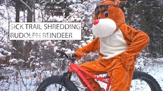 Reindeer Rudolph Fatbike Trails Shredding | Fun MTB Tricks