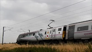 Trains at Frinkley Lane ECML 2nd August 2014