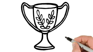 How to Draw Trophy Cup | Father's Day Drawings