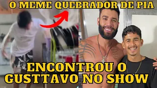 Gusttavo Lima ENCONTRA com o MEME do “Quebrador de pia” que viralizou na web ouvindo sua música kkkk