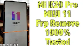 Mi K20 pro frp /Mi K20 Pro frp bypass/Mi K20 pro Miui 11 frp unlock trick without pc/ K20 frp New