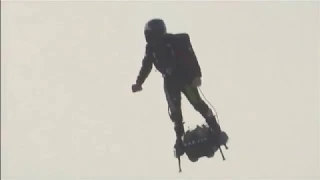 Franky Zapata: Flyboarding across the English Channel (France/UK) - BBC & ITV News - 4th August 2019