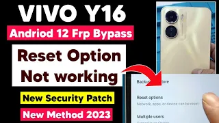 Vivo Y16 (V2204) Frp Bypass Reset Not Working Android 12 Frp | Google Account Remove New Method 2023