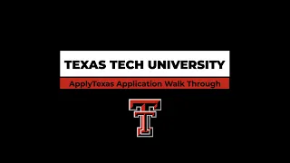 ApplyTexas Application Walk Through
