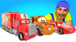 Mejores episodios de Rayo McQueen y otros coches. Aventuras de juguetes en el canal “Oh, se dañó”.