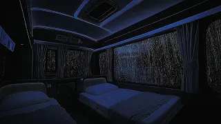 Rain Sounds For Sleeping 💤 - 99% Instantly Fall Asleep With Rain Sound In Campervan | BLACK SCREEN