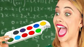 MATERIAL ESCOLAR DIY: COMIDA E DIVERSÃO EM SALA DE AULA|| Brincadeiras e Guloseimas por 123 GO! FOOD