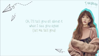 SNSD TAEYEON 태연 & WIZ KHALIFA - See You Again Clean Ver. Color-Coded-English-Lyrics 가사 l xoxobuttons