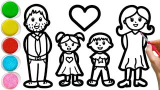 Drawing family pictures for children