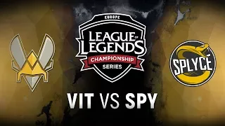 VIT vs. SPY  - Week 4 Day 2 | EU LCS Spring Split |  Team Vitality vs. Splyce (2018)