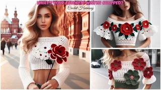 💥💫 BEST Knitted Crochet Crop Tops for Inspiration Amazing ✨