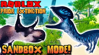 Roblox Prior Extinction - Sandbox Mode! ALL Dinosaurs Unlocked!?