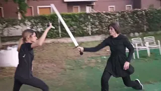 Ilaria vs Gloria - Allenamento duello da esibizione ⚔️ #girlpower #scherma #blackrose #training