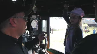 Little girl gets to blow the whistle on a steam locomotive! | Nickel Plate Road no. 765