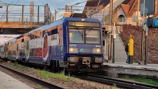 RER C [4K ] Des Z20500/Z20900 Transilien et Carmillon au coucher du soleil 