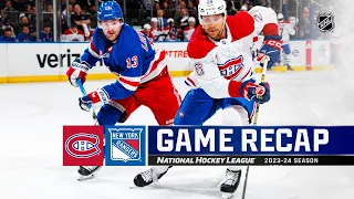 Canadiens @ Rangers 4/7 | NHL Highlights 2024