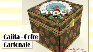 Cómo hacer un Cofre de Cartón Fácil - Tutorial DIY Cartonaje | Luisa PaperCrafts