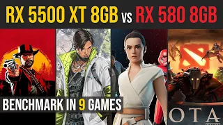 RX 5500 XT 8GB vs. RX 580 8GB test in 9 games | 1080p