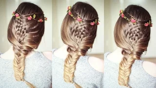 Woven Braid and Fishtail Braid Combo | Braidsandstyles12