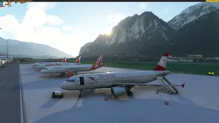 FENIX A320 | Circling Approach 08 at Innsbruck LOWI | VATSIM | MSFS 2020