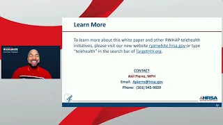 Telehealth in the Ryan White HIV/AIDS Program (21142)