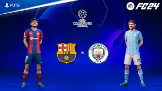 EA FC 24 - Barcelona vs Manchester City | UEFA Champions League | PS5™ Gameplay [4K60]