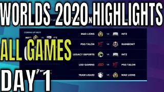 Worlds 2020 Play Ins Day 1 Highlights ALL GAMES | Lol World Championship 2020