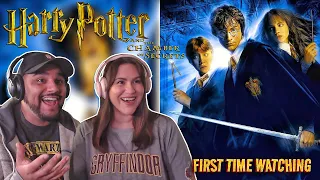 Our FIRST TIME WATCHING "Harry Potter And The Chamber of Secrets" MOVIE REACTION!!!