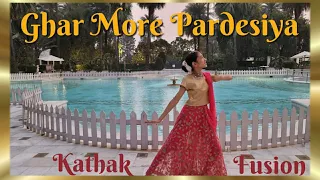 Ghar More Pardesiya kathak fusion dance cover | Kumar Sharma Choreography | Emma Bishnoi