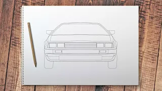 How to Draw a DMC DeLorean (Back to the Future Car)