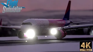 Flight Simulator 2022: ULTRA REALISM with Dangerous Approach! WizzAir A320 | 4K