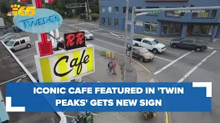 Iconic North Bend cafe featured in Twin Peaks gets a new sign thanks to fans