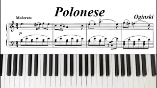 Polonese in A minor - Oginski - Sheet music - Piano Tutorial