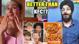 Indians React to British Highschoolers try Popeyes for the first time