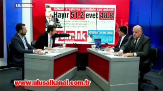 Sonar Başkanı Hakan Bayrakçı son referandum anketinin sonuçlarını Ulusal Kanal'da açıkladı