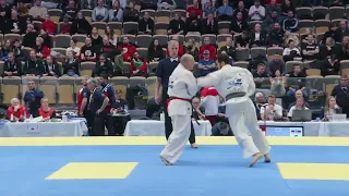 Salahat Hasanov (AZE) vs Nikita Bauer (GER) 1/4 final. 75-85KG. Kyokushin Karate 2023